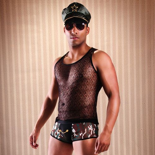 Fantasia Masculina Soldado Hot Flowers