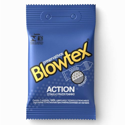 Preservativos Blowtex Action Estimula o Prazer Feminino 3und